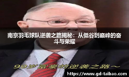 南京羽毛球队逆袭之路揭秘：从低谷到巅峰的奋斗与荣耀